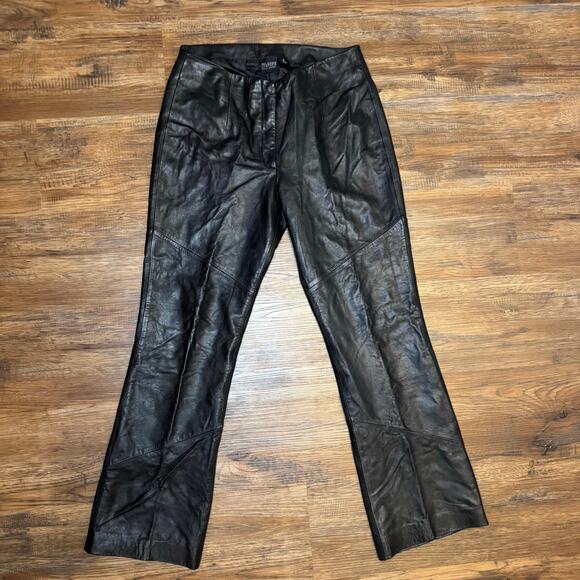 Wilsons Leather Pants Pelle Studio size 6 black 100% Leather soft - Picture 1 of 16